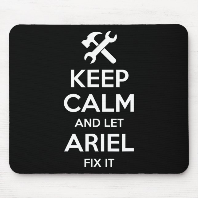 Ariel Fix Quote Funny Birthday Personalized Name G Mouse Pad (Front)
