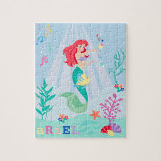Ariel & Flounder Pastel Music & Bubbles Jigsaw Puzzle