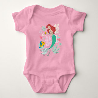 Ariel & Flounder’s Undersea Shell-abration! Baby Bodysuit