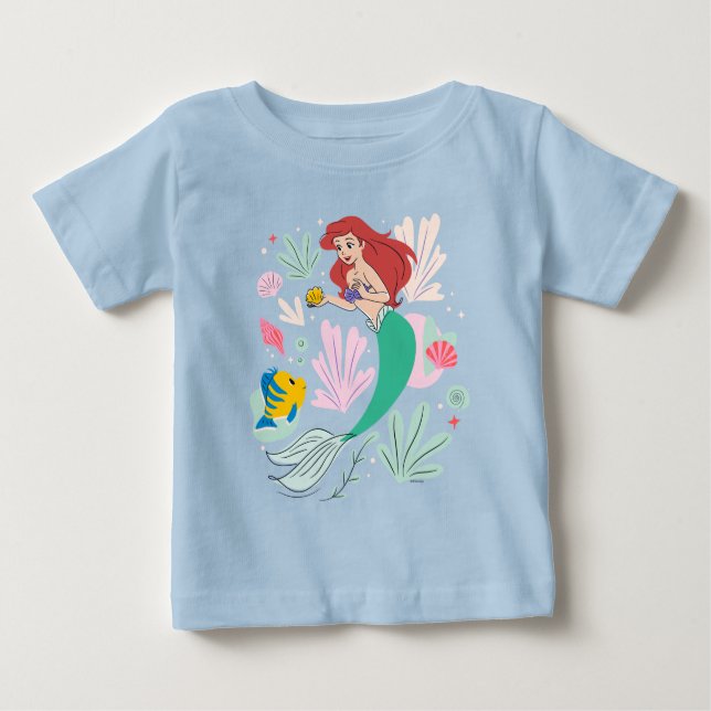Ariel & Flounder’s Undersea Shell-abration! Baby T-Shirt (Front)