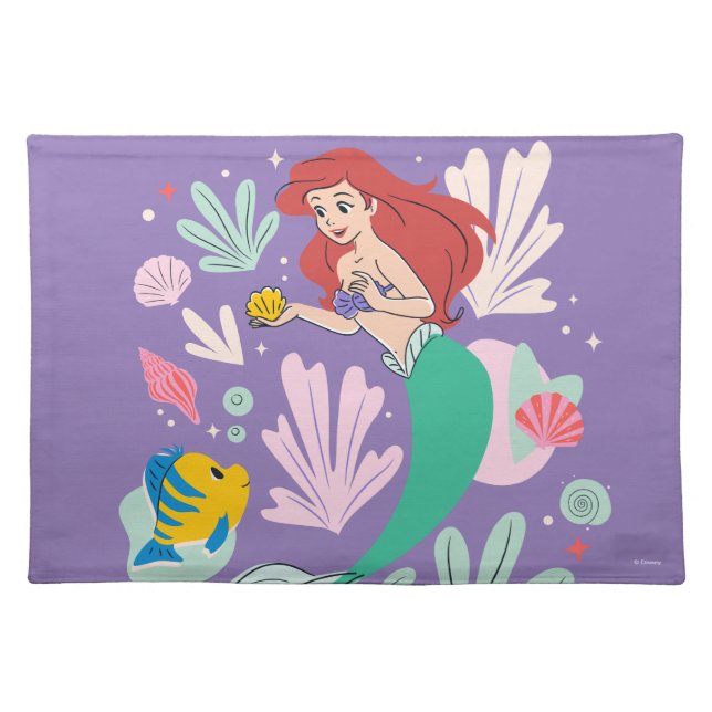 Ariel & Flounder’s Undersea Shell-abration! Cloth Placemat (Front)