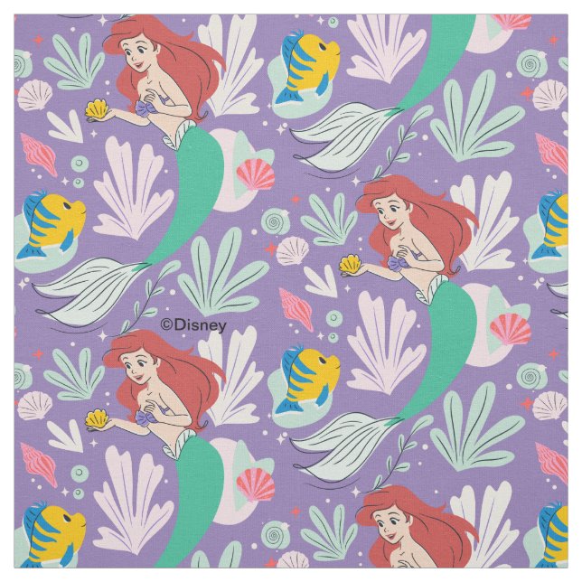 Ariel & Flounder’s Undersea Shell-abration! Fabric (Swatch)
