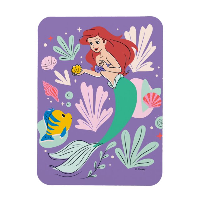 Ariel & Flounder’s Undersea Shell-abration! Magnet (Vertical)