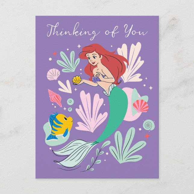 Ariel & Flounder’s Undersea Shell-abration! Postcard (Front)