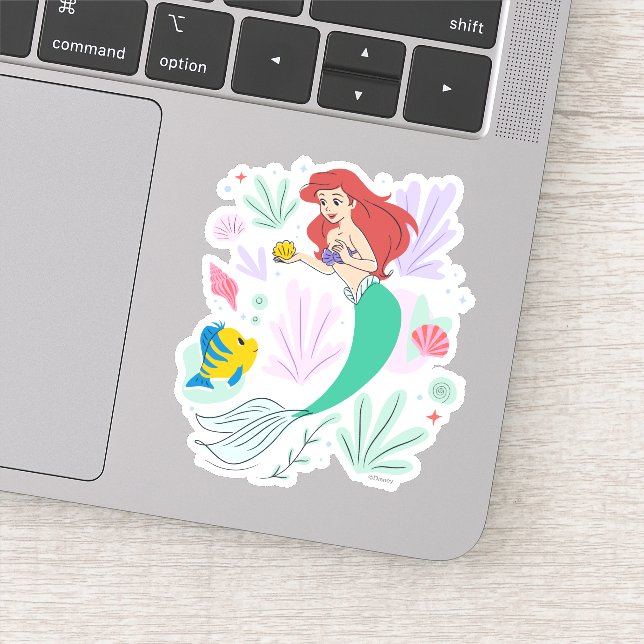 Ariel & Flounder’s Undersea Shell-abration! Sticker (Detail)