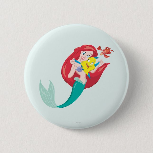 Ariel & Friends Pinback Button (Front)