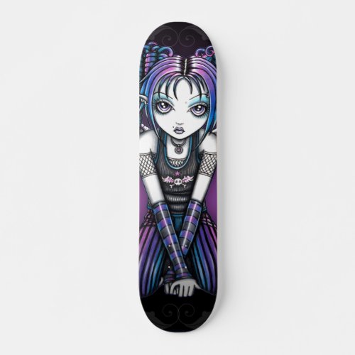Ariel Gothic Big Eyed Emo Angel Skateboard Deck