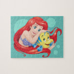 Ariel Hugging Flounder Jigsaw Puzzle<br><div class="desc">Check out Princess Ariel hugging her best friend Flounder!</div>