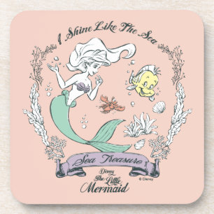 Ariel   I Shine Like the Sea Beverage Coaster