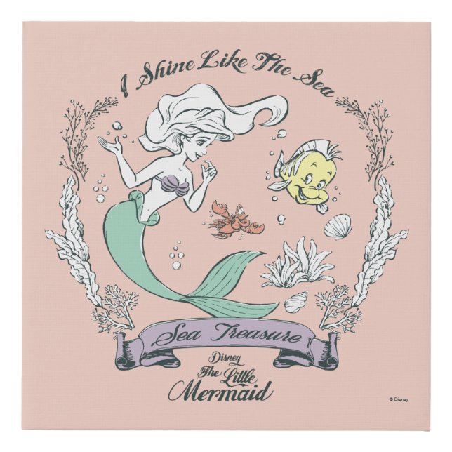 Ariel | I Shine Like the Sea Faux Canvas Print (Front)