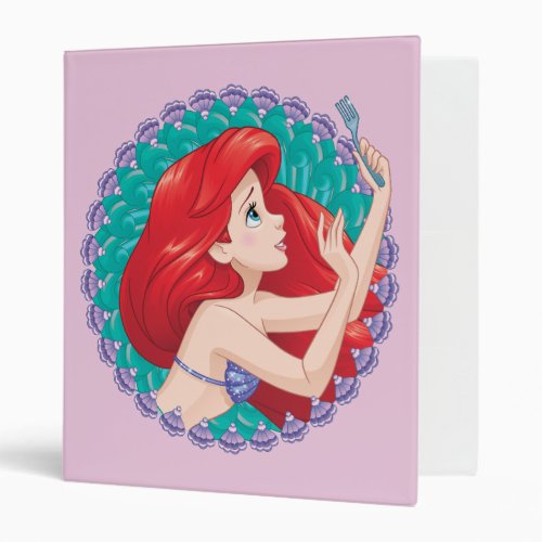 Ariel in Seashell Frame 3 Ring Binder