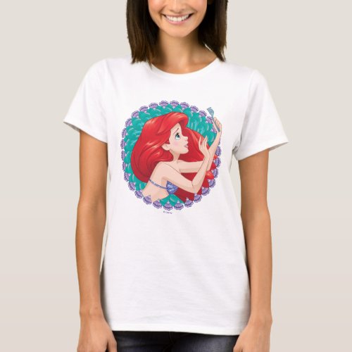 Ariel in Seashell Frame T_Shirt