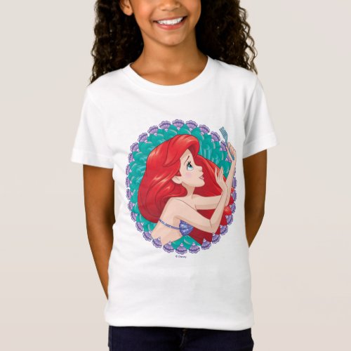 Ariel in Seashell Frame T_Shirt