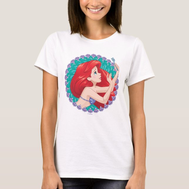 Ariel in Seashell Frame T-Shirt (Front)
