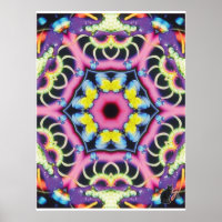 Ariel Kinetic Collage Kaleidoscope Poster