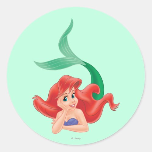 Ariel Laying Down Classic Round Sticker