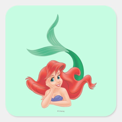 Ariel Laying Down Square Sticker