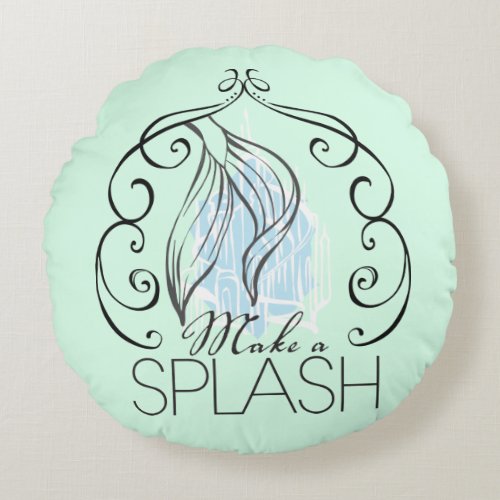 Ariel  Make A Splash Round Pillow