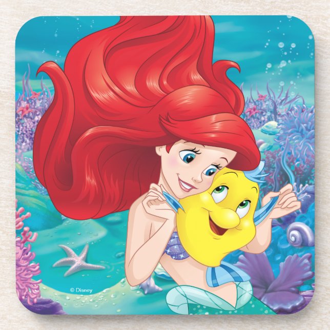 Ariel | Make Time For Buddies Drink Coaster (Front)