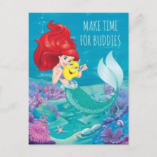 Ariel  Make Time For Buddies Postcard