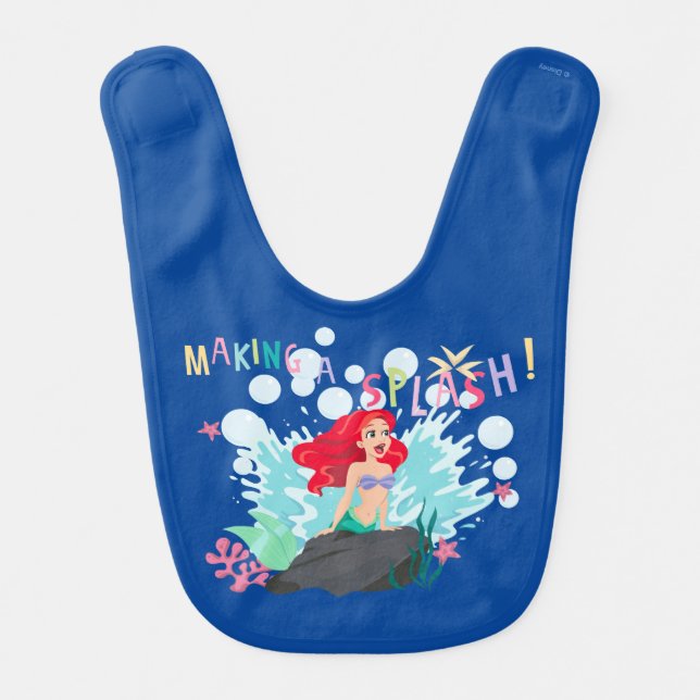 Ariel | Making A Splash! Baby Bib (Front)