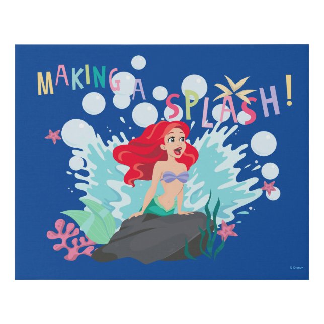 Ariel | Making A Splash! Faux Canvas Print (Front)