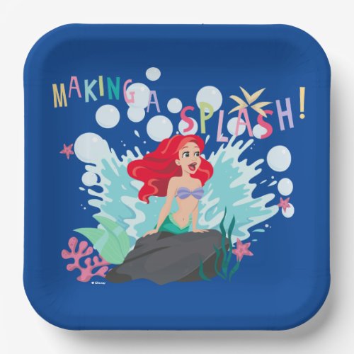 Ariel  Making A Splash Paper Plates