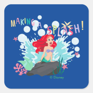 Ariel   Making A Splash! Square Sticker