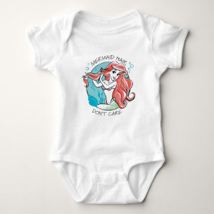 Ariel "Mermaid Hair Don't Care" Baby Bodysuit