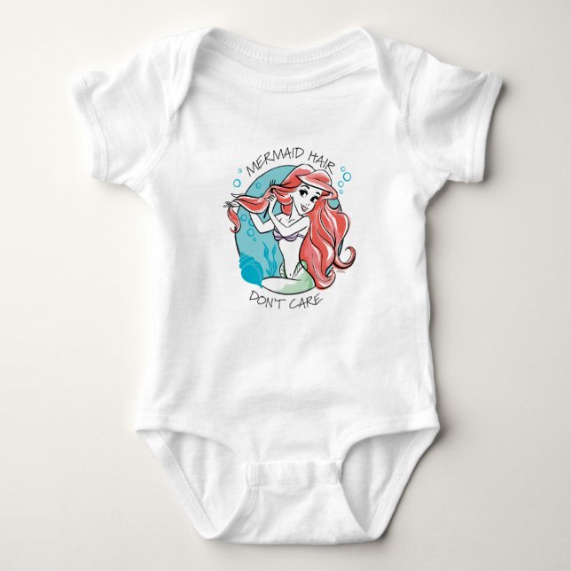 Ariel "Mermaid Hair Don't Care" Baby Bodysuit (Front)