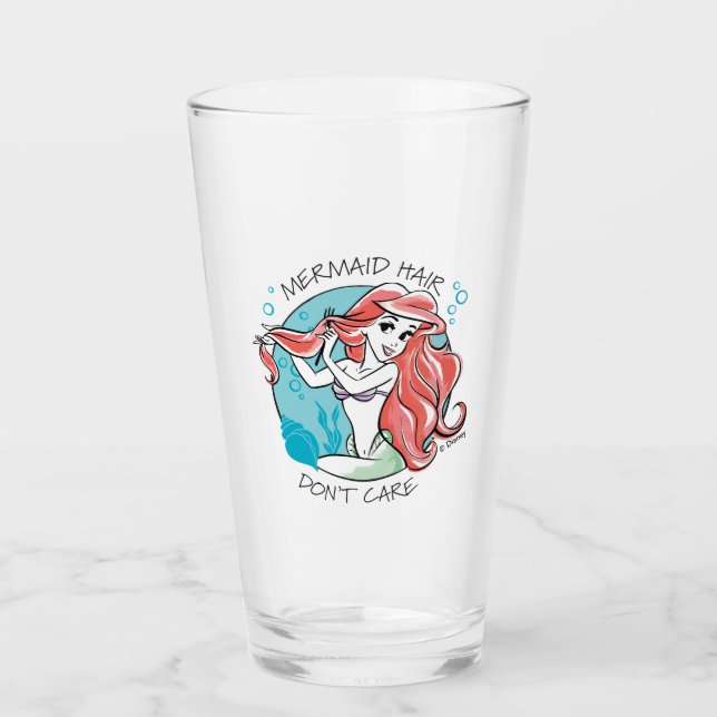 Ariel "Mermaid Hair Don't Care" Glass (Front)
