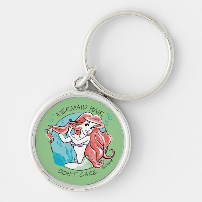 Ariel "Mermaid Hair Don't Care" Keychain (Front)