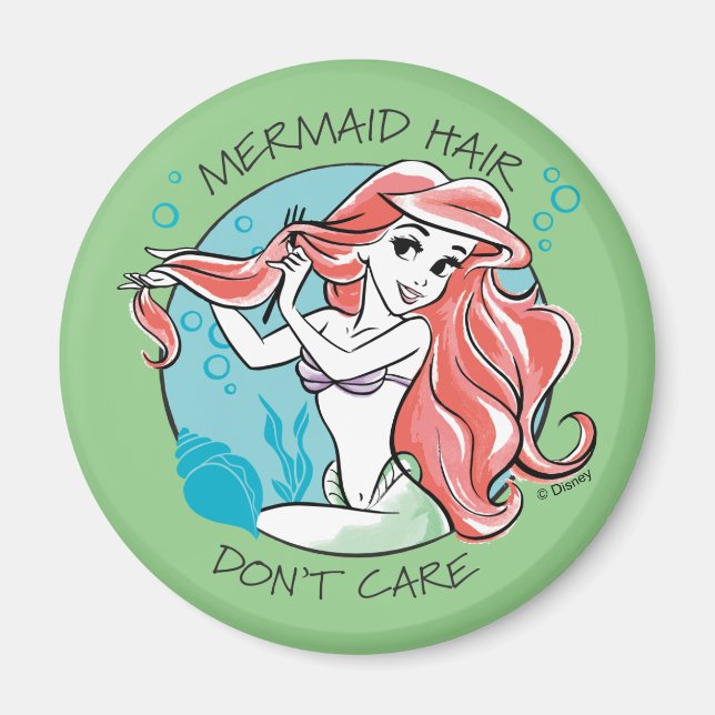Ariel "Mermaid Hair Don't Care" Magnet (Front)