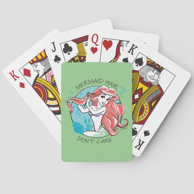 Ariel "Mermaid Hair Don't Care" Playing Cards (Back)