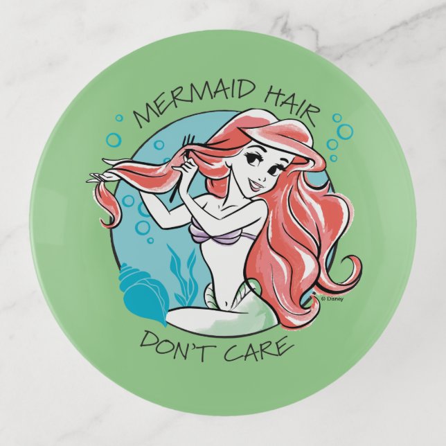 Ariel "Mermaid Hair Don't Care" Trinket Tray (Front)