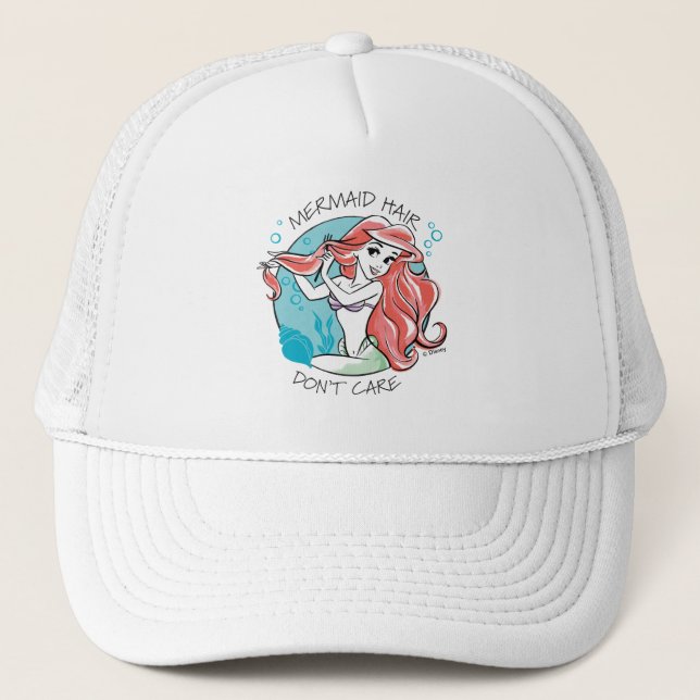 Ariel "Mermaid Hair Don't Care" Trucker Hat (Front)
