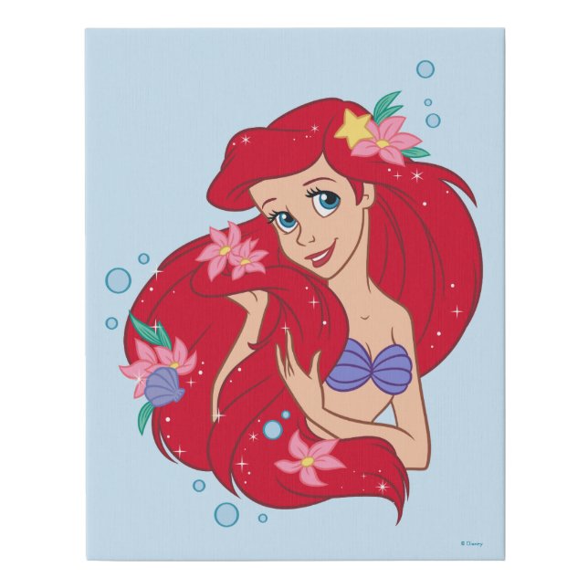 Ariel Ocean Beauty Bloom Faux Canvas Print (Front)