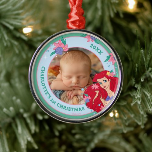 Ariel Ocean Beauty Bloom Metal Ornament