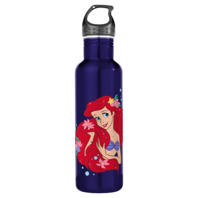 Ariel Ocean Beauty Bloom Stainless Steel Water Bottle (Front)