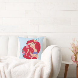 Ariel Ocean Beauty Bloom Throw Pillow