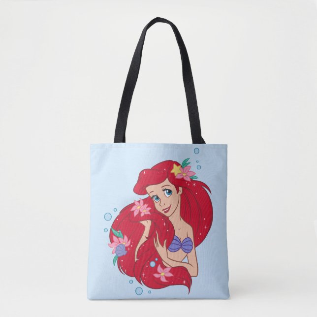 Ariel Ocean Beauty Bloom Tote Bag (Front)