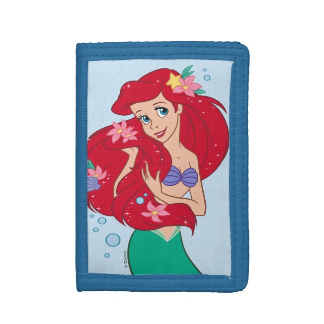 Ariel Ocean Beauty Bloom Trifold Wallet (Front Vertical)