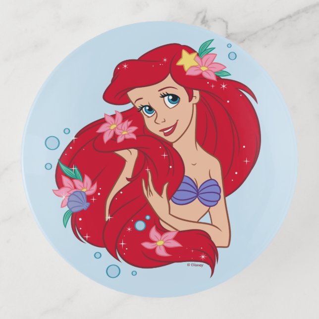 Ariel Ocean Beauty Bloom Trinket Tray (Front)