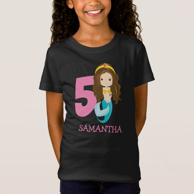 Ariel – Our Little Mermaid 5th birthday  T-Shirt (Front)