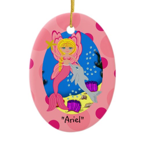 Ariel Pink Merfaery Ornament