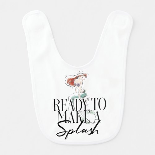 Ariel  Ready To Make A Splash Baby Bib