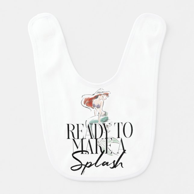 Ariel | Ready To Make A Splash Baby Bib (Front)