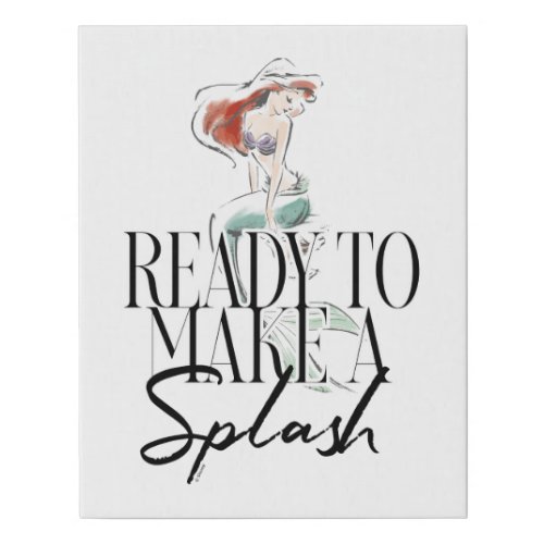 Ariel  Ready To Make A Splash Faux Canvas Print