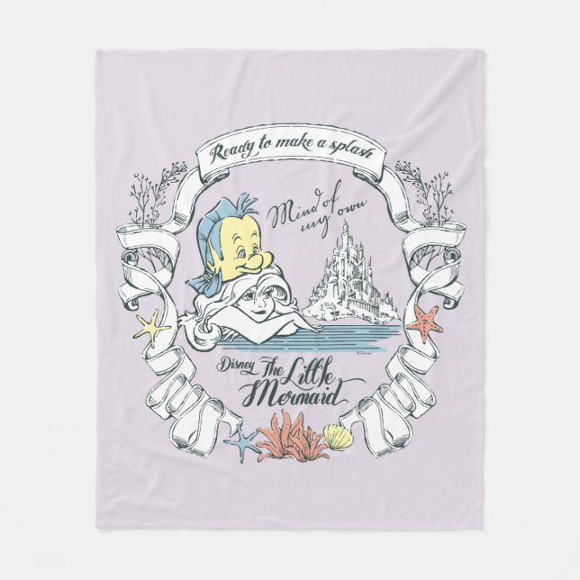 Ariel | Ready to Make a Splash Fleece Blanket (Front)