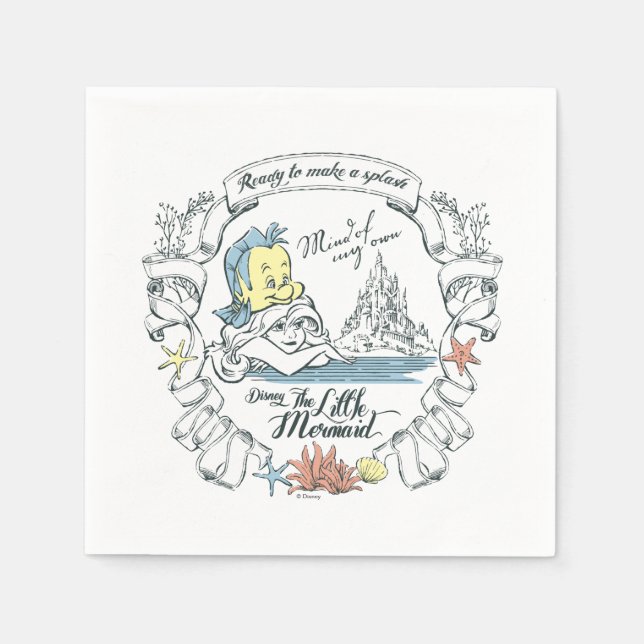 Ariel | Ready to Make a Splash Napkins (Front)
